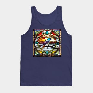 Rainbow Bird Stained Glass Tank Top